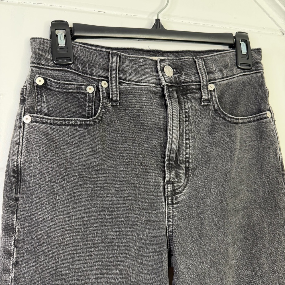 Madewell‎ The Perfect Vintage Jean Size 25 Black Denim Raw Hem - Picture 4 of 8